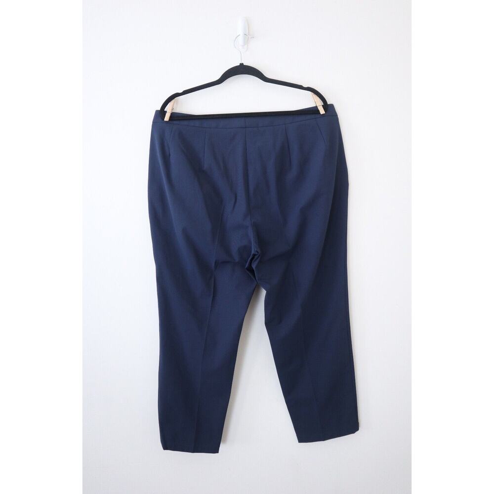 Sene Women's Wool Two Piece Suit Blazer Jacket Pant Set Navy Blue - Picture 10 of 12